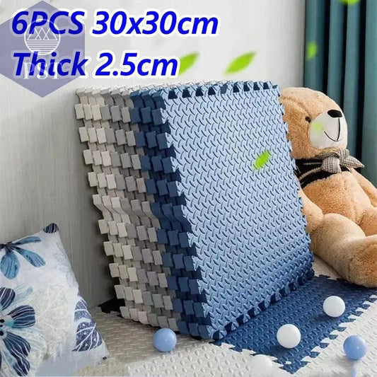 Activities Mat for Baby Playmat 6PCS Thick 25mm Floor Noise Mat 30x30cm Baby Play Mat Pool Mat Rugs Play Mats Gym Mat Sports Mat - PST PS Tradings