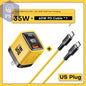Asome Tech 35W Gan Ladegerät Led Display Qc 3,0 30W 25W Pd Pps Schnell Ladung Usb Typ C Ladegerät Für Iphone 14 Pro Samsung S23 Xiaomi      Us-Plug-With-Cable PST PS Tradings