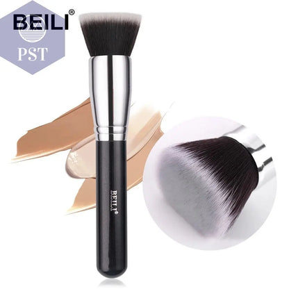 BEILI Black Big Powder Makeup Brushes Really Soft Foundation Highlight Single Professional Wool Fiber Brush Beauty Make up Tools - PST PS Tradings