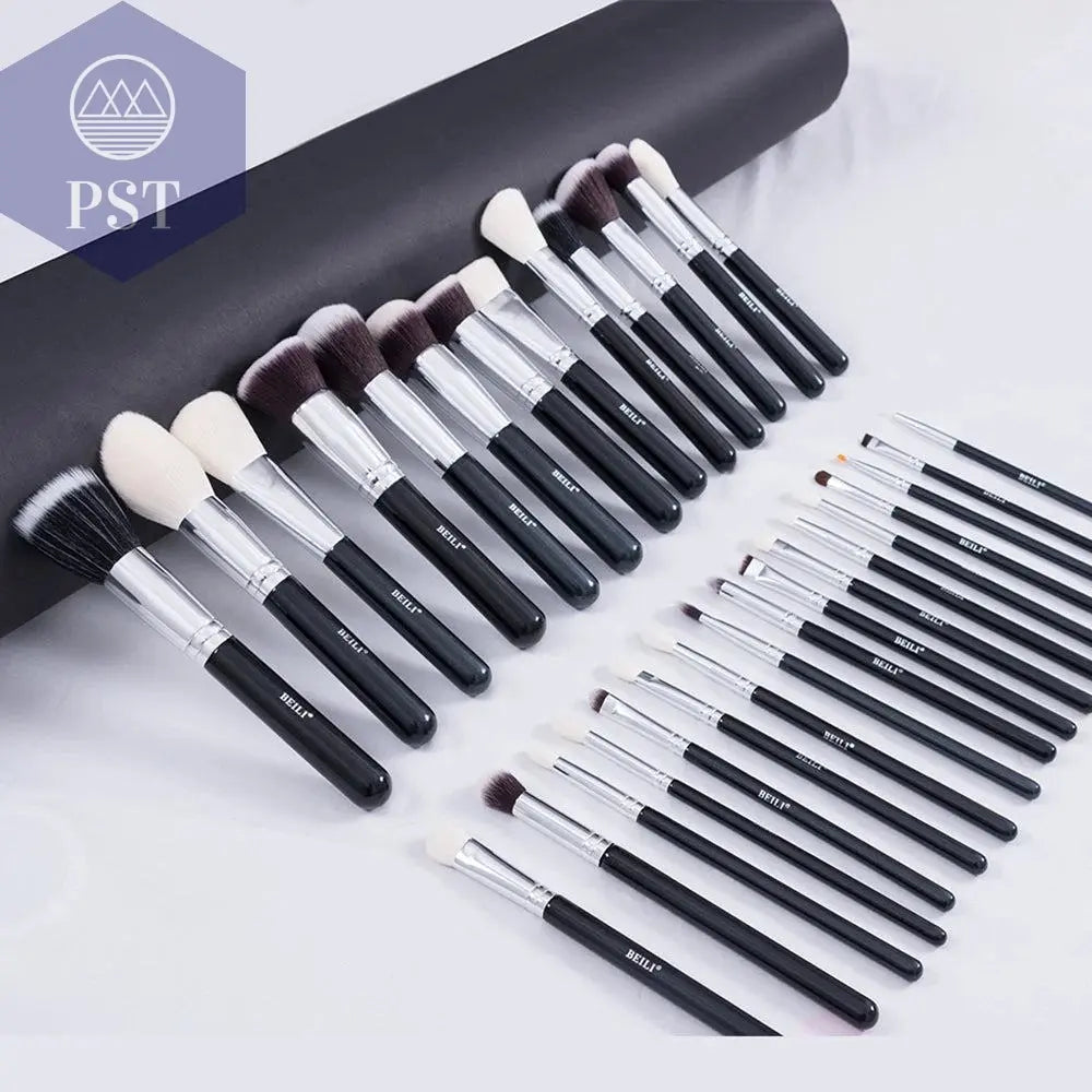 BEILI Black Big Powder Makeup Brushes Really Soft Foundation Highlight Single Professional Wool Fiber Brush Beauty Make up Tools - PST PS Tradings