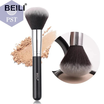 BEILI Black Big Powder Makeup Brushes Really Soft Foundation Highlight Single Professional Wool Fiber Brush Beauty Make up Tools - PST PS Tradings