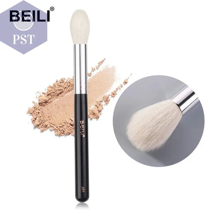 BEILI Black Big Powder Makeup Brushes Really Soft Foundation Highlight Single Professional Wool Fiber Brush Beauty Make up Tools - PST PS Tradings