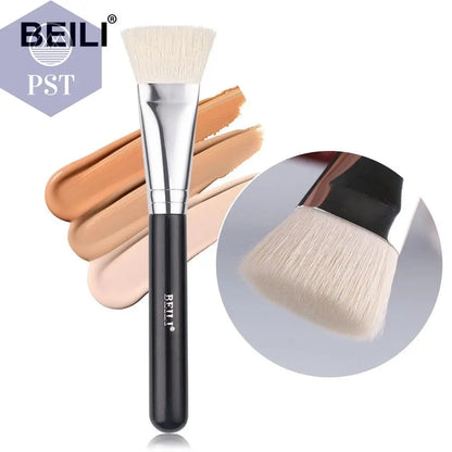 BEILI Black Big Powder Makeup Brushes Really Soft Foundation Highlight Single Professional Wool Fiber Brush Beauty Make up Tools - PST PS Tradings