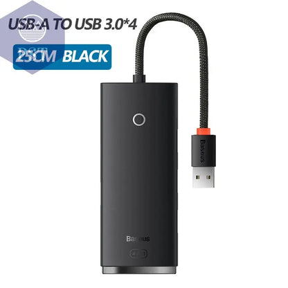 Baseus USB-C Hub 4* USB 3.0 USB-C Dock Adapter 4-in-1 PST PS Tradings USB-Hub PST PS Tradings USB-A-HUB-25cm-Black PST PS Tradings
