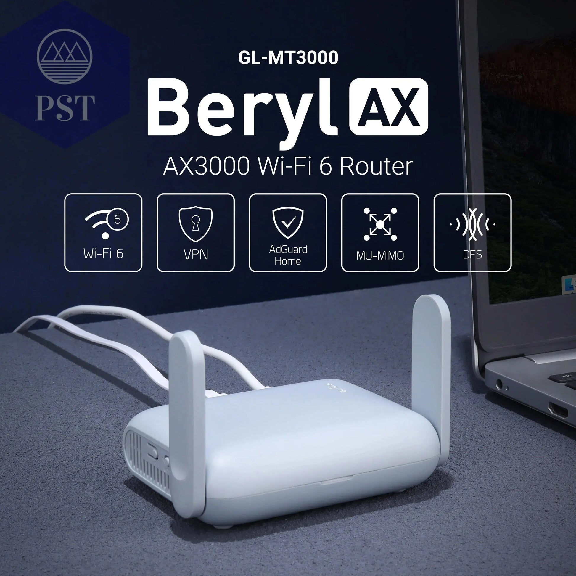 Beryl AX MT3000 Pocket-Sized Wi-Fi 6 Wireless Travel Gigabit Router,Cybersecurity, Tethering, RV, Parental Control PST PS Tradings  PST PS Tradings Package-1-Gl-Mt3000-Au PST PS Tradings Beryl AX MT3000 Pocket-Sized Wi-Fi 6 Wireless Travel Gigabit Router,Cybersecurity, Tethering, RV, Parental Control