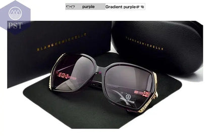 Blanche Michelle High Quality Oversized Polarized Sunglasses Women UV400 oculos de sol Gradient Driving Sun Glasses With Box       PST PS Tradings
