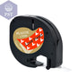 CIDY 91201 Compatible 12mm*4m Black on white Dymo Letratag Plastic Tape LT 91331 LT9120112267 18769 18771 for LT-100H LT-100T - PST PS Tradings