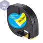 CIDY 91201 Compatible 12mm*4m Black on white Dymo Letratag Plastic Tape LT 91331 LT9120112267 18769 18771 for LT-100H LT-100T - PST PS Tradings