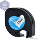 CIDY 91201 Compatible 12mm*4m Black on white Dymo Letratag Plastic Tape LT 91331 LT9120112267 18769 18771 for LT-100H LT-100T - PST PS Tradings