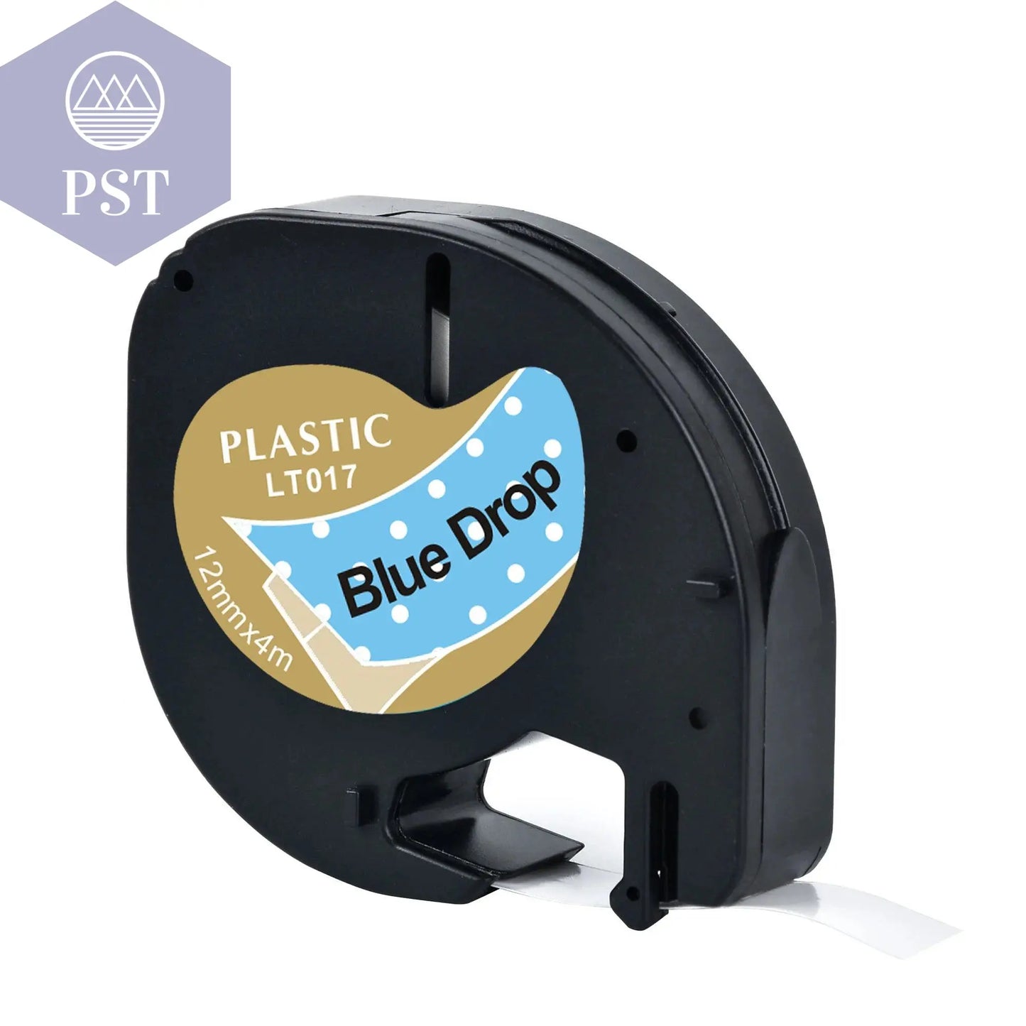 CIDY 91201 Compatible 12mm*4m Black on white Dymo Letratag Plastic Tape LT 91331 LT9120112267 18769 18771 for LT-100H LT-100T - PST PS Tradings