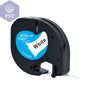 CIDY 91201 Compatible 12mm*4m Black on white Dymo Letratag Plastic Tape LT 91331 LT9120112267 18769 18771 for LT-100H LT-100T - PST PS Tradings
