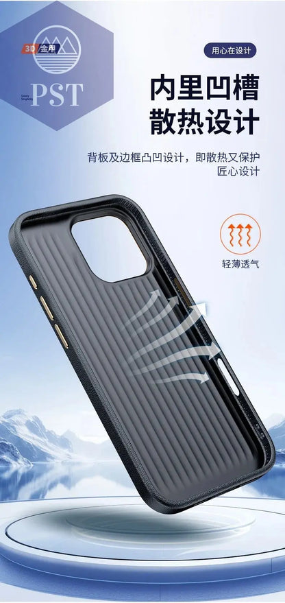 Case for OnePlus 13 Luxury Leather Pattern Metal Camera Lens Protection Shockproof Bumper Phone Back Cover - PST PS Tradings