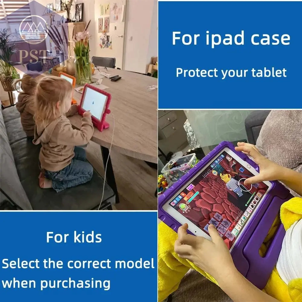 Case for ipad air / air 2 9.7 inch hand-held Shock Proof EVA full body cover Handle stand case for kids for iPad 2017 2018 case  Cellphones & Telecommunications - Cellphones     PST PS Tradings