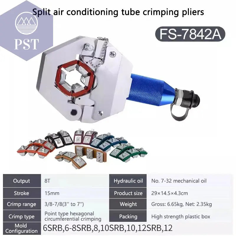 Crimping Plier Car Air-Conditioning Pipe Pressing Machine Manual Hydraulic Hose Repairing Air-Conditioning Pipe Crimping Tool       PST PS Tradings