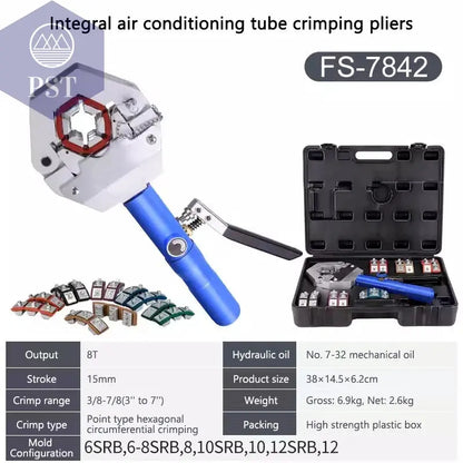 Crimping Plier Car Air-Conditioning Pipe Pressing Machine Manual Hydraulic Hose Repairing Air-Conditioning Pipe Crimping Tool       PST PS Tradings