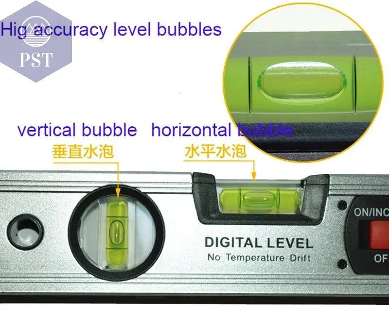 Digital Protractor Angle Finder Inclinometer electronic Level 360 degree with/without Magnets Level angle slope test Ruler 400mm       PST PS Tradings