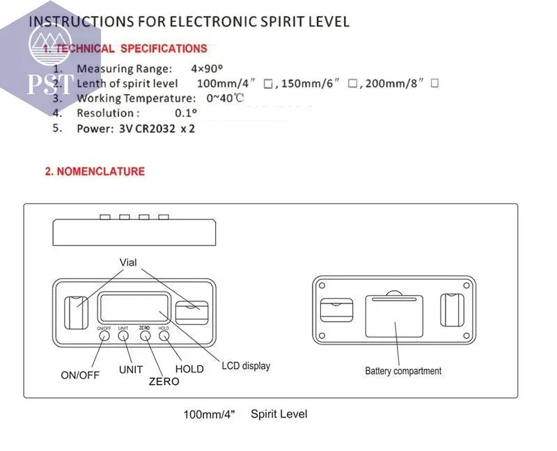 Digital Protractor Angle Finder Inclinometer electronic Level 360 degree with/without Magnets Level angle slope test Ruler 400mm       PST PS Tradings
