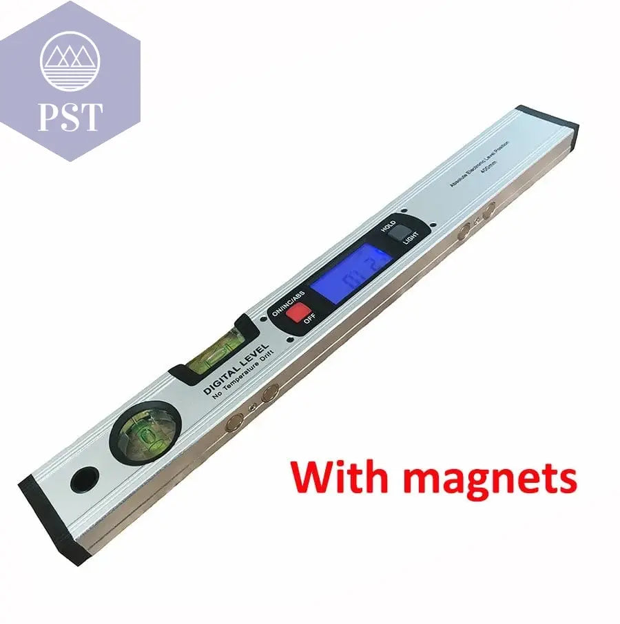 Digital Protractor Angle Finder Inclinometer electronic Level 360 degree with/without Magnets Level angle slope test Ruler 400mm       PST PS Tradings