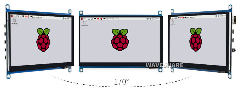 Waveshare 7HP-CAPQLED 7inch QLED Quantum Dot Display, Capacitive Touch,1024×600, G+G Toughened Glass Panel, Various Systems Sup