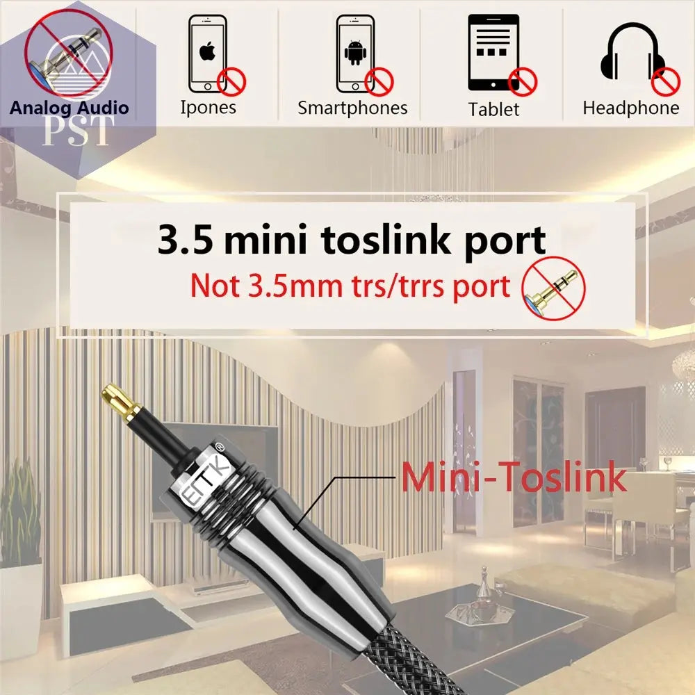 Emk digital sound toslink zu mini toslink kabel 3,5mm spdif optisches kabel 3,5 zu optischem audio kabel adapter 1m 10m       PST PS Tradings