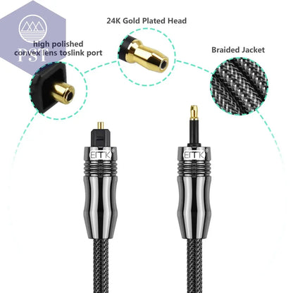 Emk digital sound toslink zu mini toslink kabel 3,5mm spdif optisches kabel 3,5 zu optischem audio kabel adapter 1m 10m       PST PS Tradings