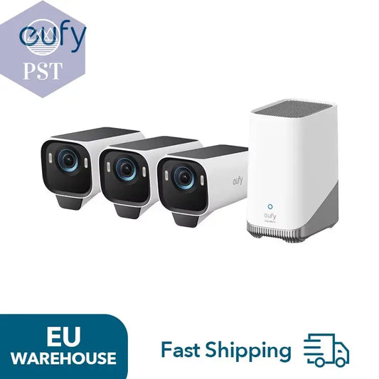 Eufycam S3 Pro 3-Cam Kit Solarkamera Outdoor Wireless Maxcolor Nachtsicht 4K Sicherheitskamera Mit Solarpanel Forever Power
