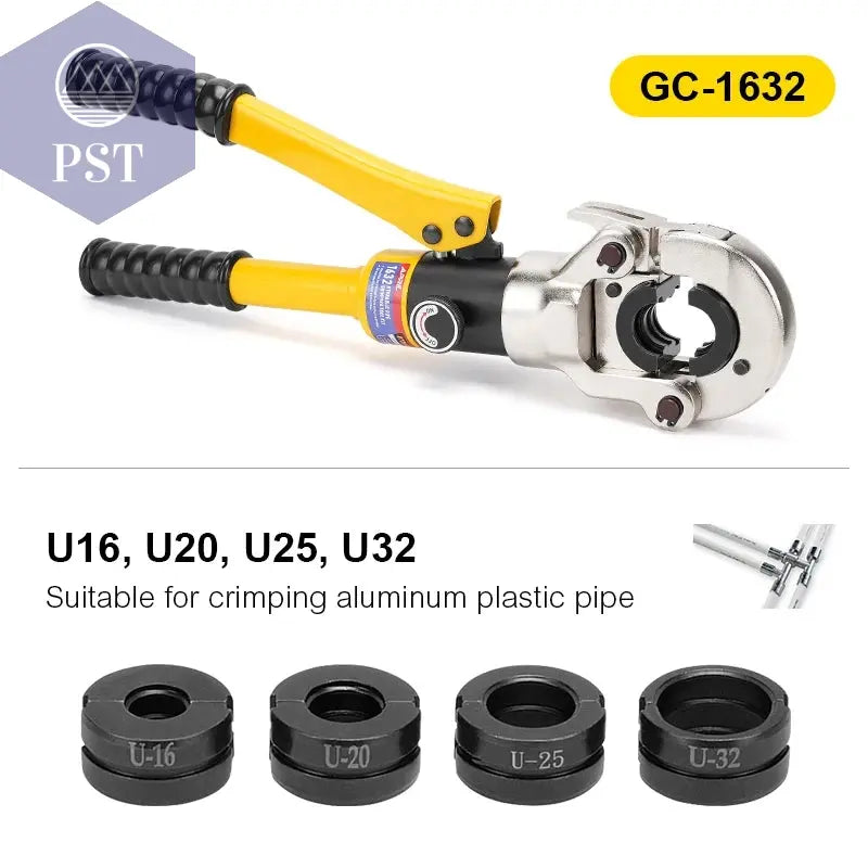 Europe Warehouse Hydraulic Pex Pipe Crimping Tools for Pex,Stainless Steel and Copper Pipe with TH,U,V,M,VAU jaws       PST PS Tradings