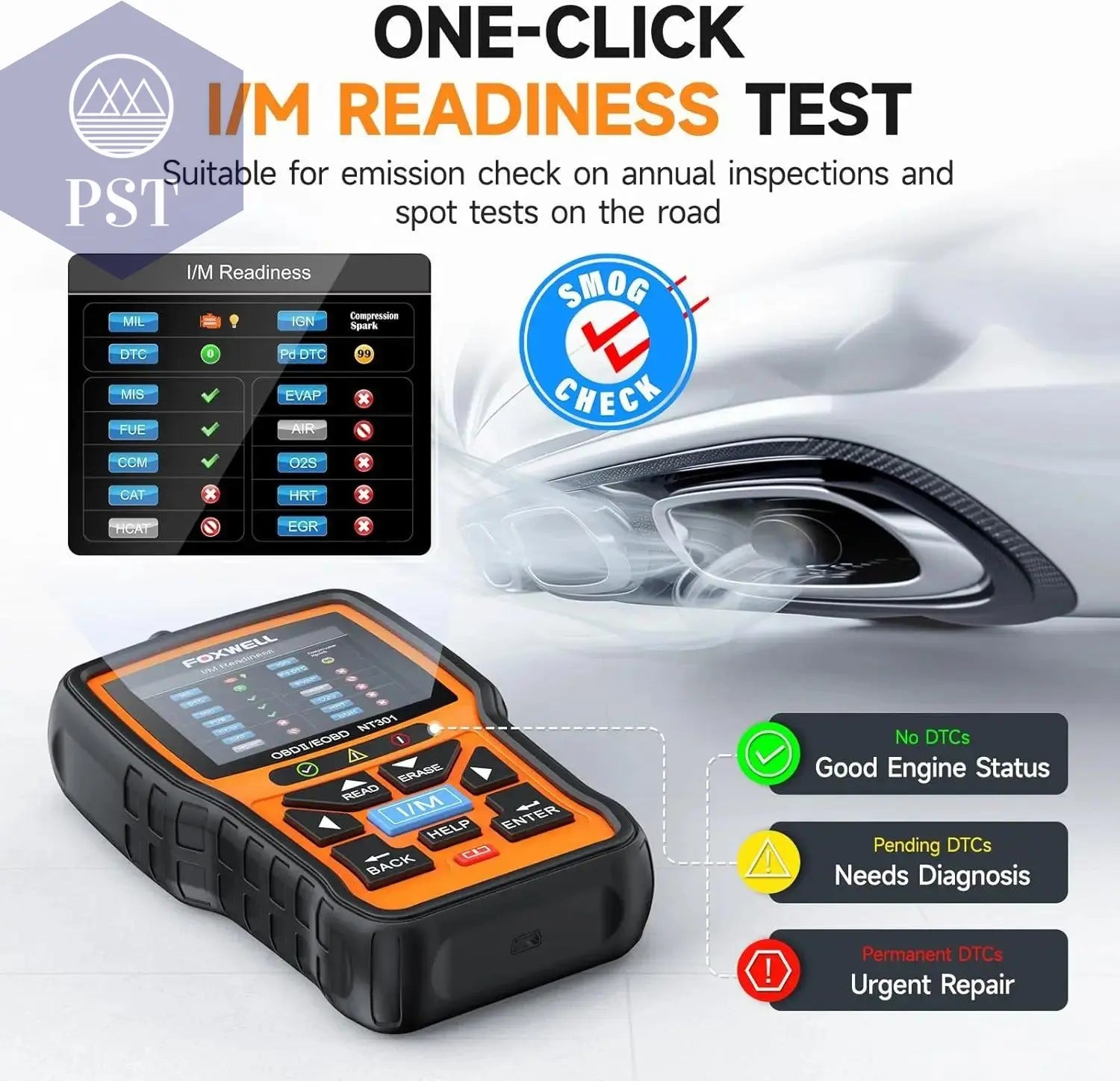 FOXWELL NT301 OBD2 Scanner Check Engine Code Reader Professional ODB2 OBD2 Automotive Scanner Car Diagnostic Tools PK ELM327 - PST PS Tradings