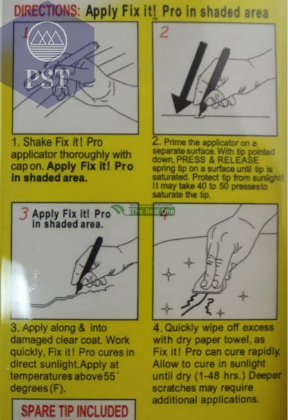 Fix It Pro Painting Pen Car Scratch Remover Repair Pen Simoniz Clear Coat Applicator Car Windscreen Wiper Effervescent Tablets - PST PS Tradings