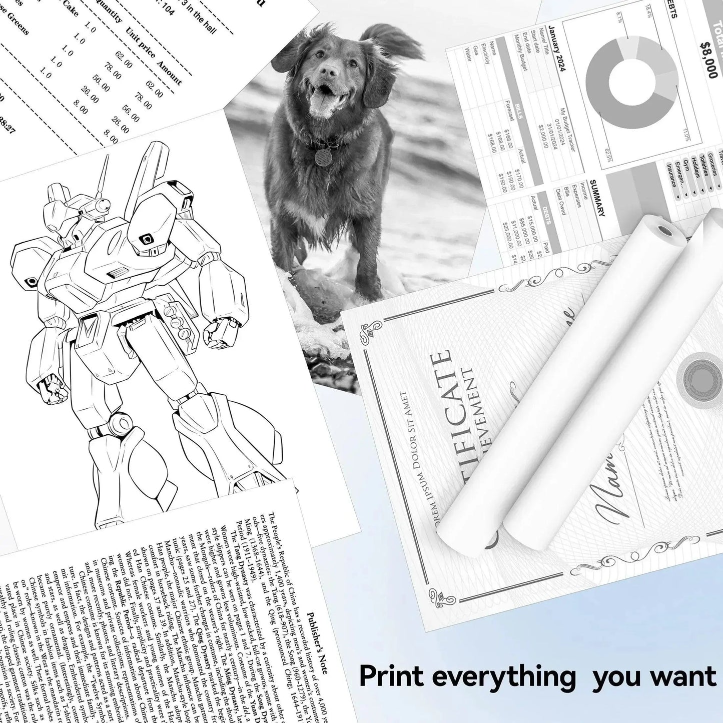 Folded Printing A4 Thermal Printer Paper Roll Printer For A40 Quick Dry Thermal Paper For Photo Picture PDF Print Transfer Paper - PST PS Tradings