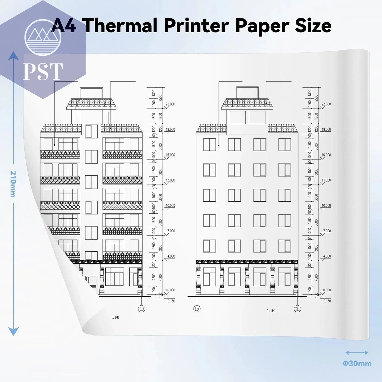 Folded Printing A4 Thermal Printer Paper Roll Printer For A40 Quick Dry Thermal Paper For Photo Picture PDF Print Transfer Paper - PST PS Tradings