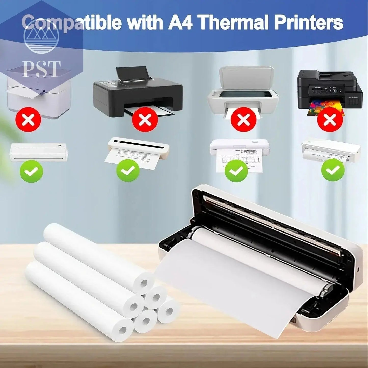 Folded Printing A4 Thermal Printer Paper Roll Printer For A40 Quick Dry Thermal Paper For Photo Picture PDF Print Transfer Paper - PST PS Tradings