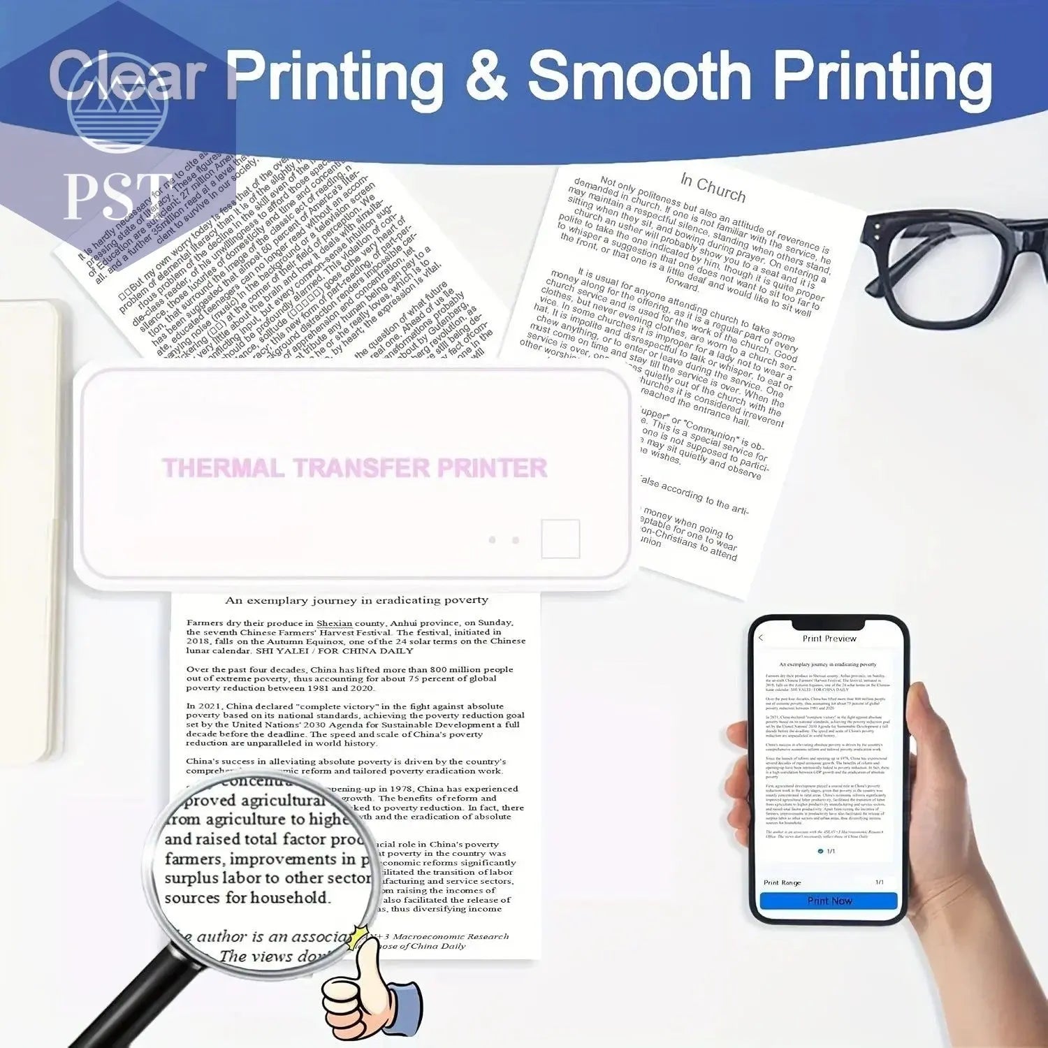 Folded Printing A4 Thermal Printer Paper Roll Printer For A40 Quick Dry Thermal Paper For Photo Picture PDF Print Transfer Paper - PST PS Tradings