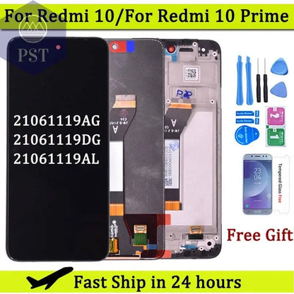 For Xiaomi Redmi 10 LCD Display Touch Panel Screen Digitizer Assembly Pantalla For Redmi 10 2022 21061119AG LCD Frame - Property & Safety Tradings