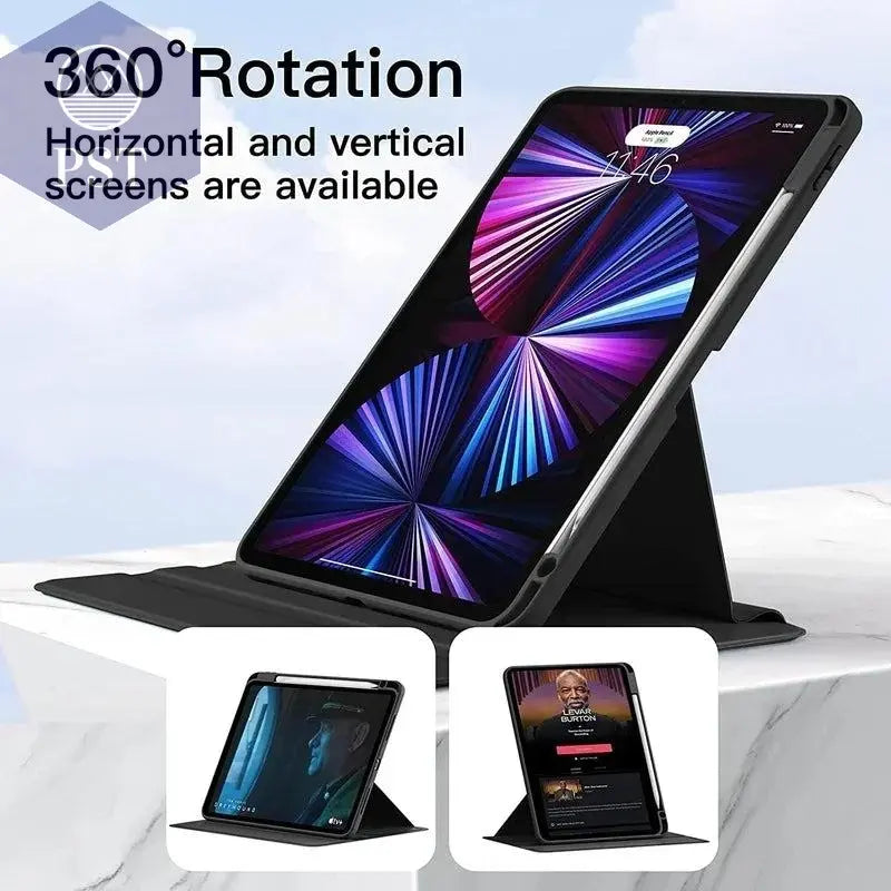 For iPad 10.2 7th 8th 9th Case iPad 10th Generation Rotation Cover for iPad Pro 12.9" 13" Air 11" 2024 2 3 4 5 9.7 5th 6th Funda - PST PS Tradings