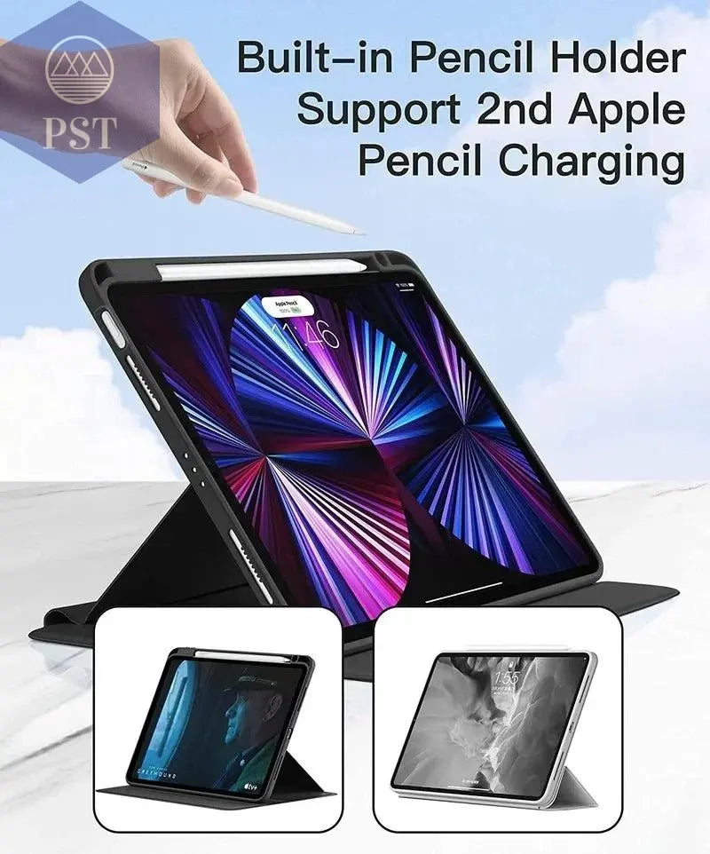 For iPad 10.2 7th 8th 9th Case iPad 10th Generation Rotation Cover for iPad Pro 12.9" 13" Air 11" 2024 2 3 4 5 9.7 5th 6th Funda - PST PS Tradings