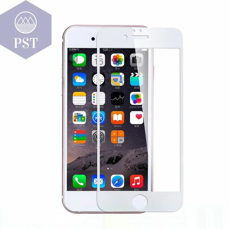 Full Screen White or Black Protection Tempered Glass for iPhone       PST PS Tradings