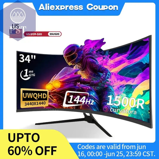 Gawfolk Monitor 34'' 144Hz Bandfish Screen Curved 1500R Gaming Bezel-less Slim 400HDR Nits 100% SRGB Wide Color Gamut FAsT VA Te PST PS Tradings  PST PS Tradings  PST PS Tradings Gawfolk Monitor 34'' 144Hz Bandfish Screen Curved 1500R Gaming Bezel-less Slim 400HDR Nits 100% SRGB Wide Color Gamut FAsT VA Te