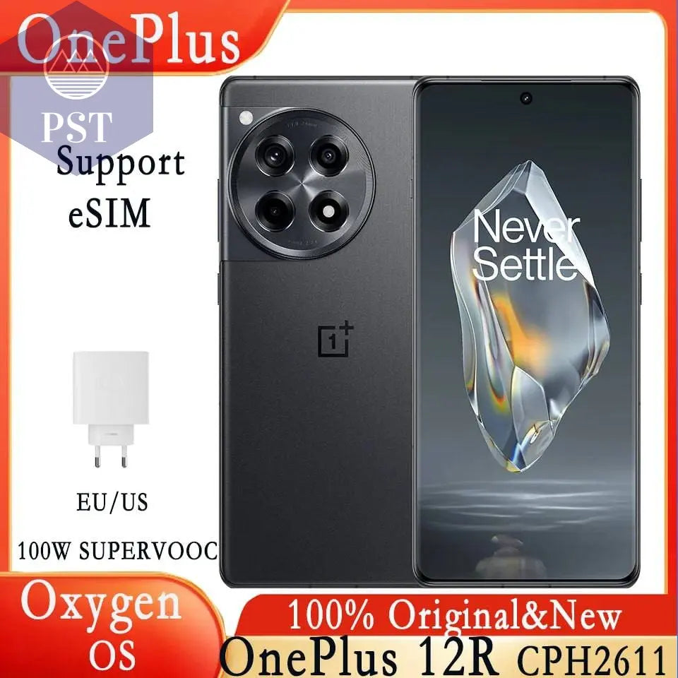 Global Version OnePlus 12R OxygenOS eSIM, 8/128GB, 6.78” Snapdragon 8 Gen 2, 50MP Bluetooth 5.3, Android Smartphone Sealed Box - Property & Safety Tradings