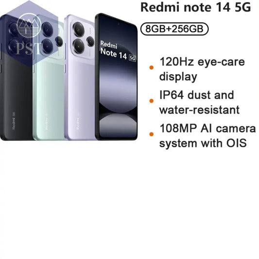 Globale Version Xiaomi Redmi Note 14 5G Smartphone Nfc Mtk Dimentity 7025-Ultra 108Mp Kamera 5110Mah Akku 45W Schnelle Aufladung PST PS Tradings  PST PS Tradings  PST PS Tradings