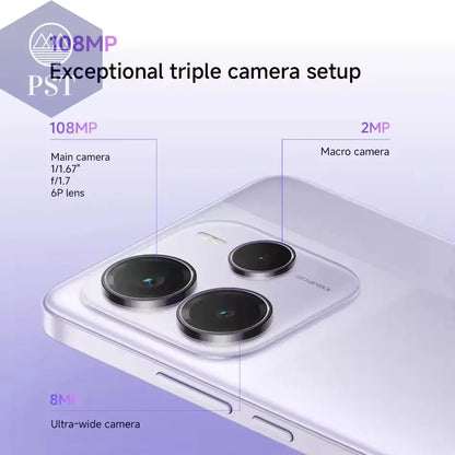 Globale Version Xiaomi Redmi Note 14 5G Smartphone Nfc Mtk Dimentity 7025-Ultra 108Mp Kamera 5110Mah Akku 45W Schnelle Aufladung PST PS Tradings  PST PS Tradings  PST PS Tradings