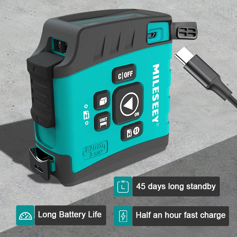 Mileseey Tragbare Laser-distanzmessgerät 60 M Laser-entfernungsmesser high-präzision Digitale trena laser band palette finder messen werkzeug