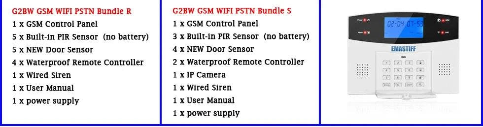 IOS Android APP Wired Wireless Home Security Tuya WIFI PSTN GSM Alarm System Intercom Remote Control Autodial Siren Sensor Kit - Property & Safety Tradings