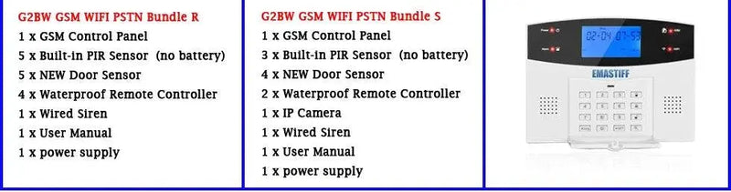 IOS Android APP Wired Wireless Home Security Tuya WIFI PSTN GSM Alarm System Intercom Remote Control Autodial Siren Sensor Kit - Property & Safety Tradings