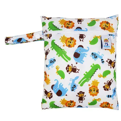 Printed Pocket Wet Bag Waterproof Reusable Nappy Bags PUL Travel Baby Nappy Mini Size Wet Dry Bags Wetbags 25x20cm Wholesale - PST PS Tradings