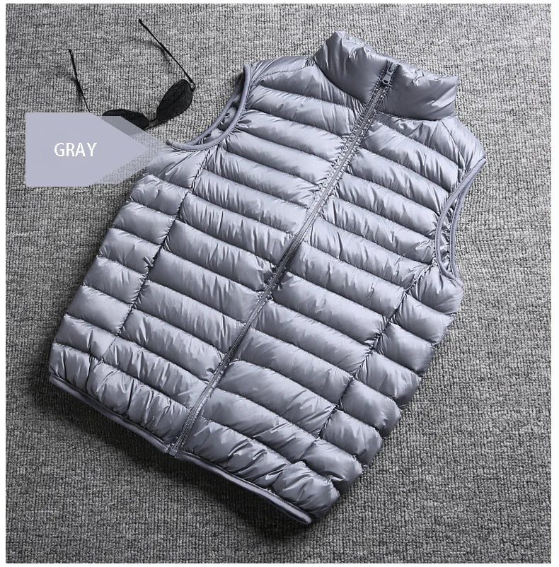 Spring Man 90% Duck Down Vest Ultra Light Jackets Men Fashion Sleeveless Outerwear Coat Autumn Winter Coat