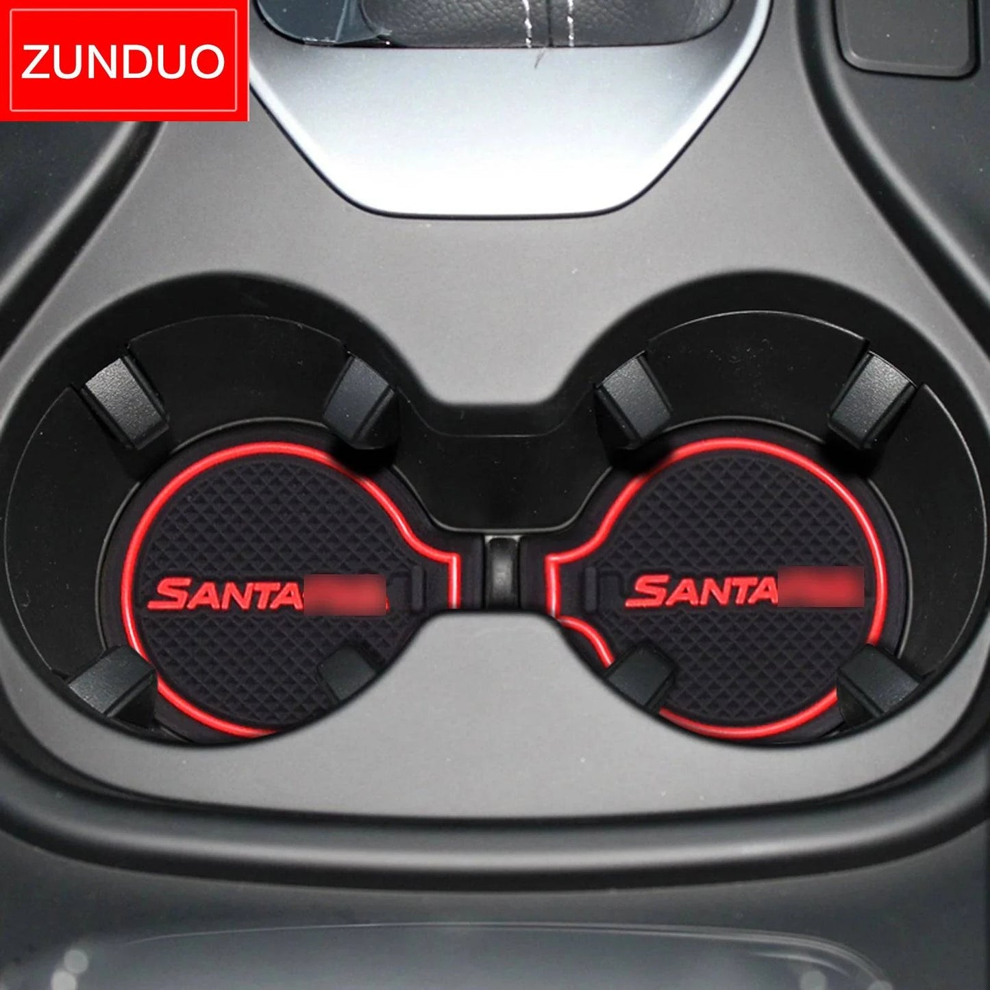 Anti-Slip Gate Slot Cup Mat for Hyundai Santa Fe 2013 - 2018 2017 2016 DM Maxcruz Grand SantaFe Car Accessories Mats Pad Rubber - PST PS Tradings