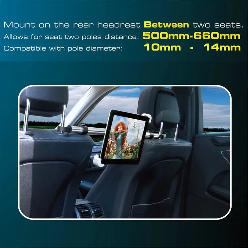 Tablet Holder for Tablet PC Car Back Seat Headrest Mounting Holder Tablet Universal 7-15'' for IPad Xiaomi Samsung Clip Mount - Property & Safety Tradings