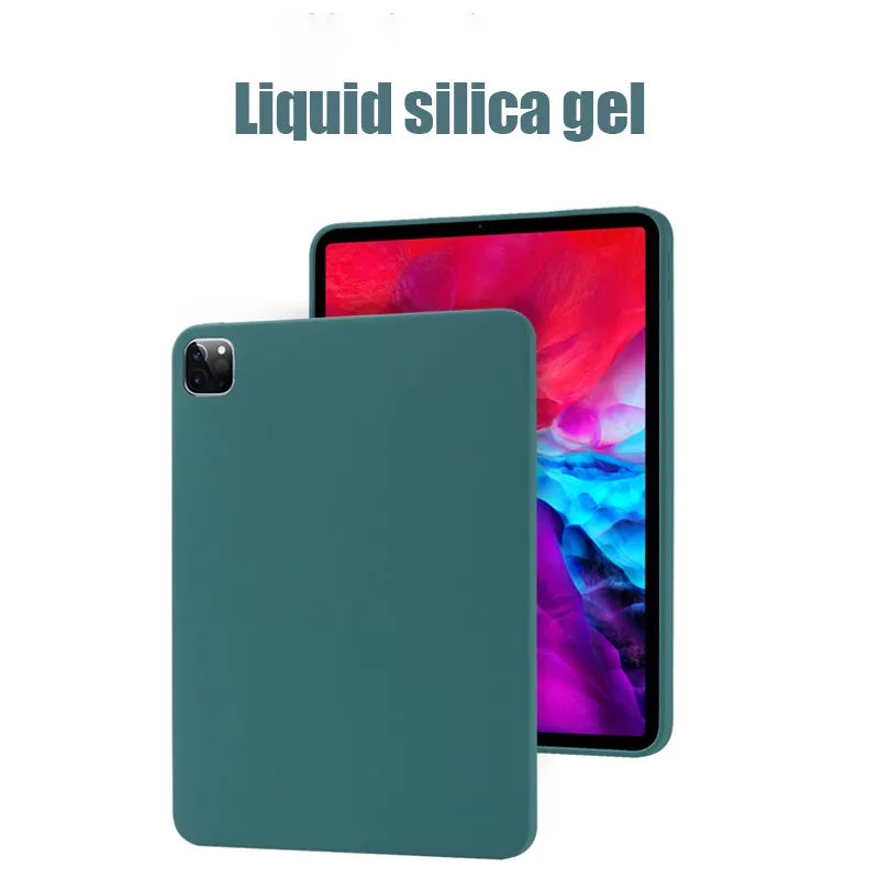 Original Liquid Silicone Case for Apple Ipad Pro 11 12 9'' 2020 2022 Air 5/4 Solid Cover for Ipad Mini 6 10 2 7/8/9th Generation - PST PS Tradings