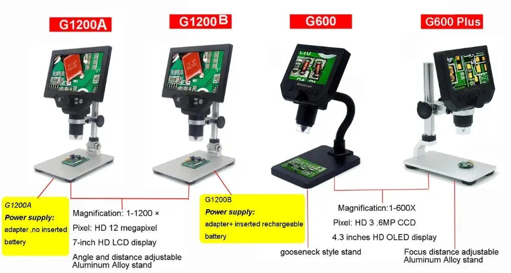 600X digital mikroskop elektronische video mikroskop 4,3 inch HD LCD löten mikroskop telefon reparatur Lupe - Property & Safety Tradings